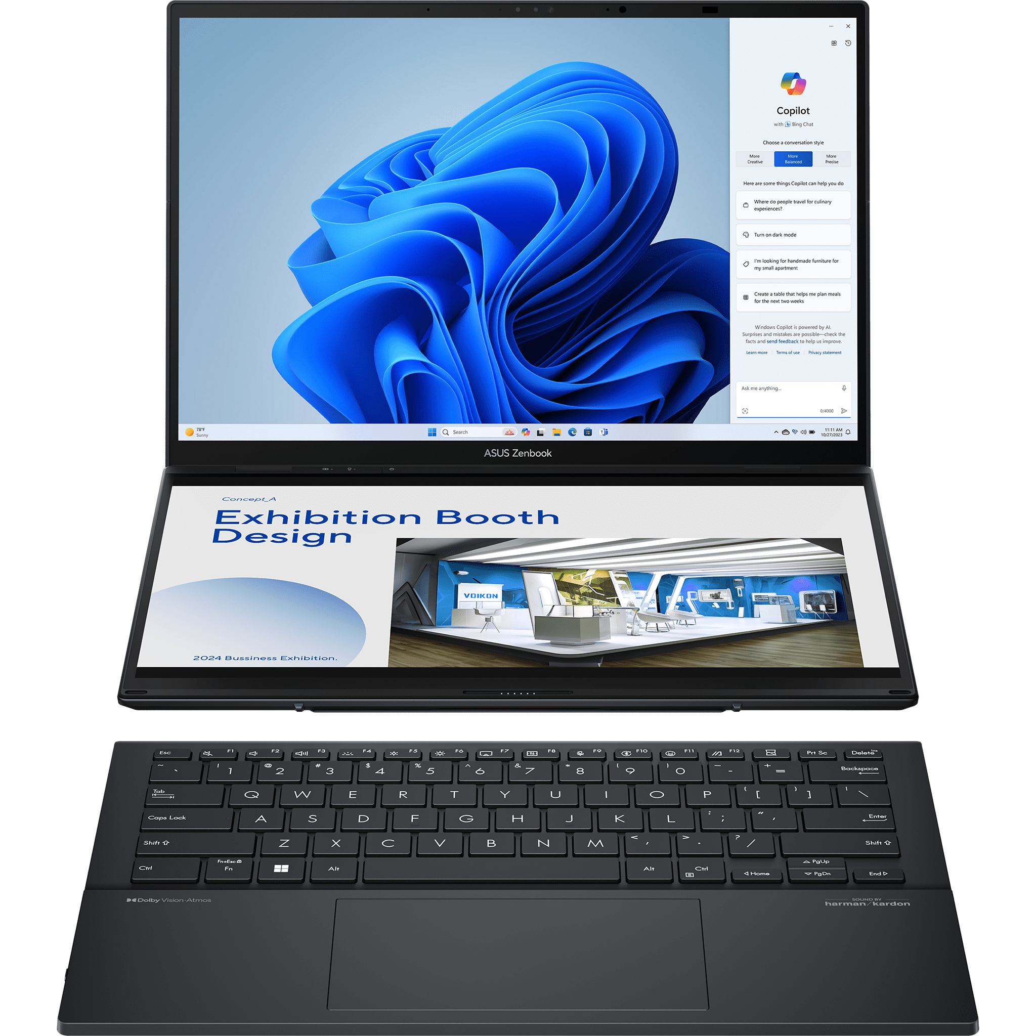 ASUS Zenbook Duo UX8406CA-PS99T Dual-Touchscreen Laptop